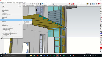 Select File export 3D model IFC for Revit import