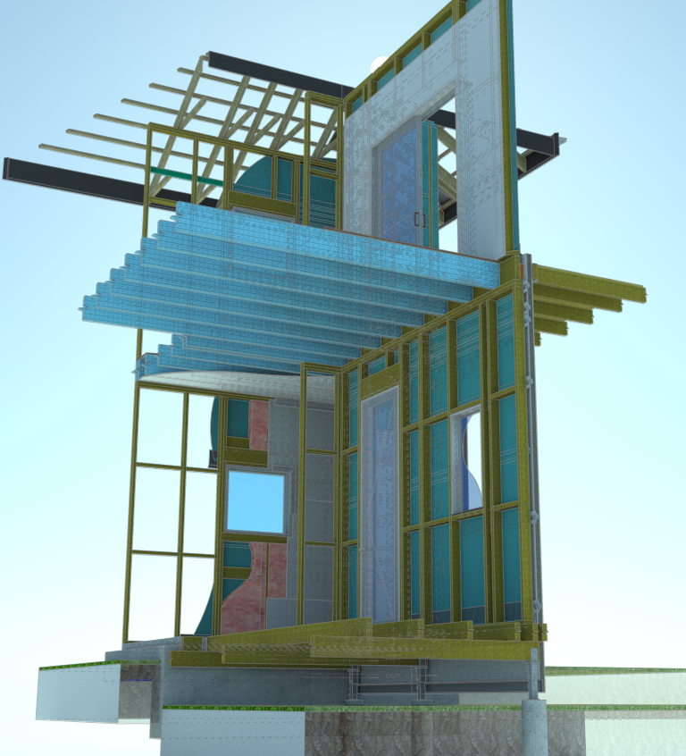 3d construction detail for BIM VDC in Sketchup Plusspec