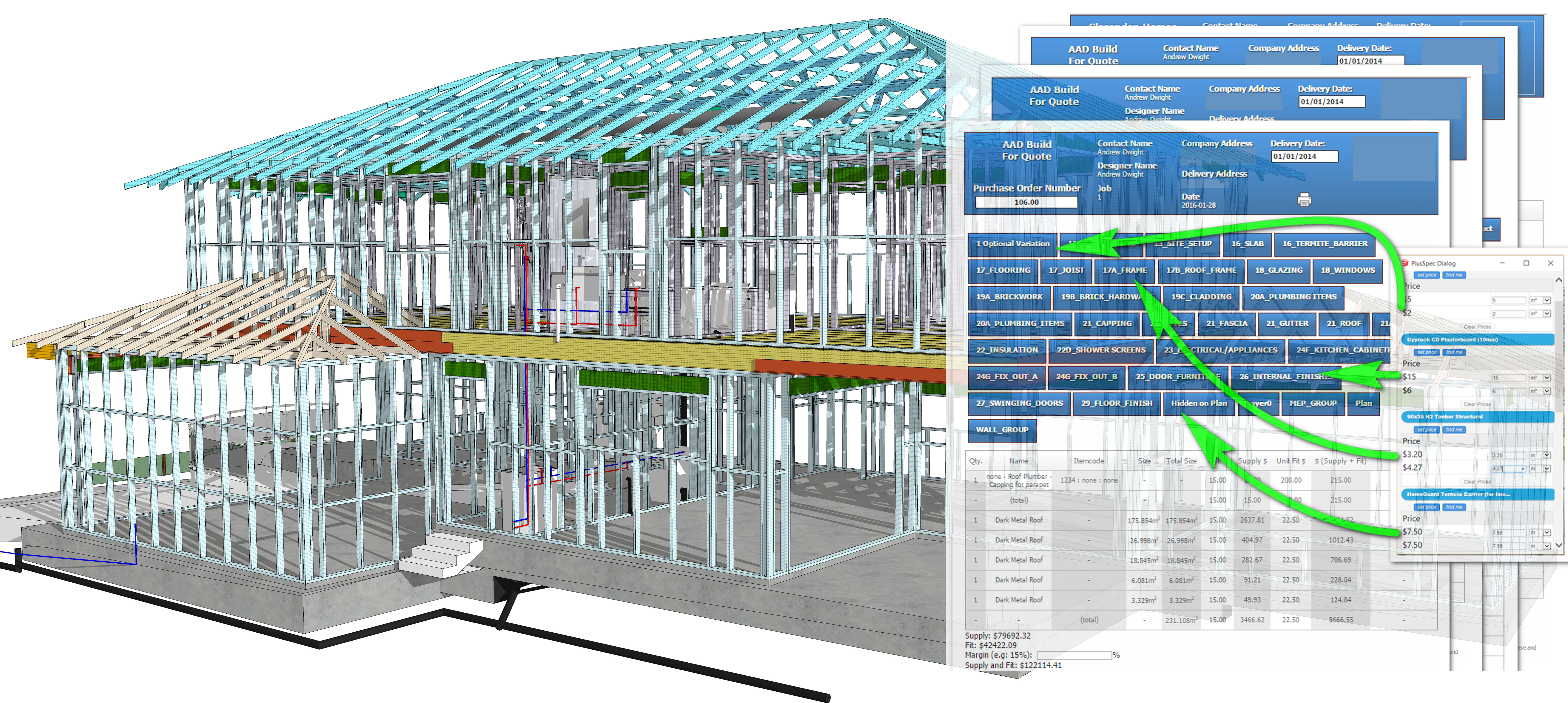  construction efficiency startes with a 3D model with structural timber Steel, HVAC, and trusses for 3D BIM & VDC